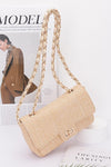 Straw Textured Shoulder Bag