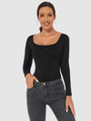 Full Size Scoop Neck Long Sleeve Bodysuit