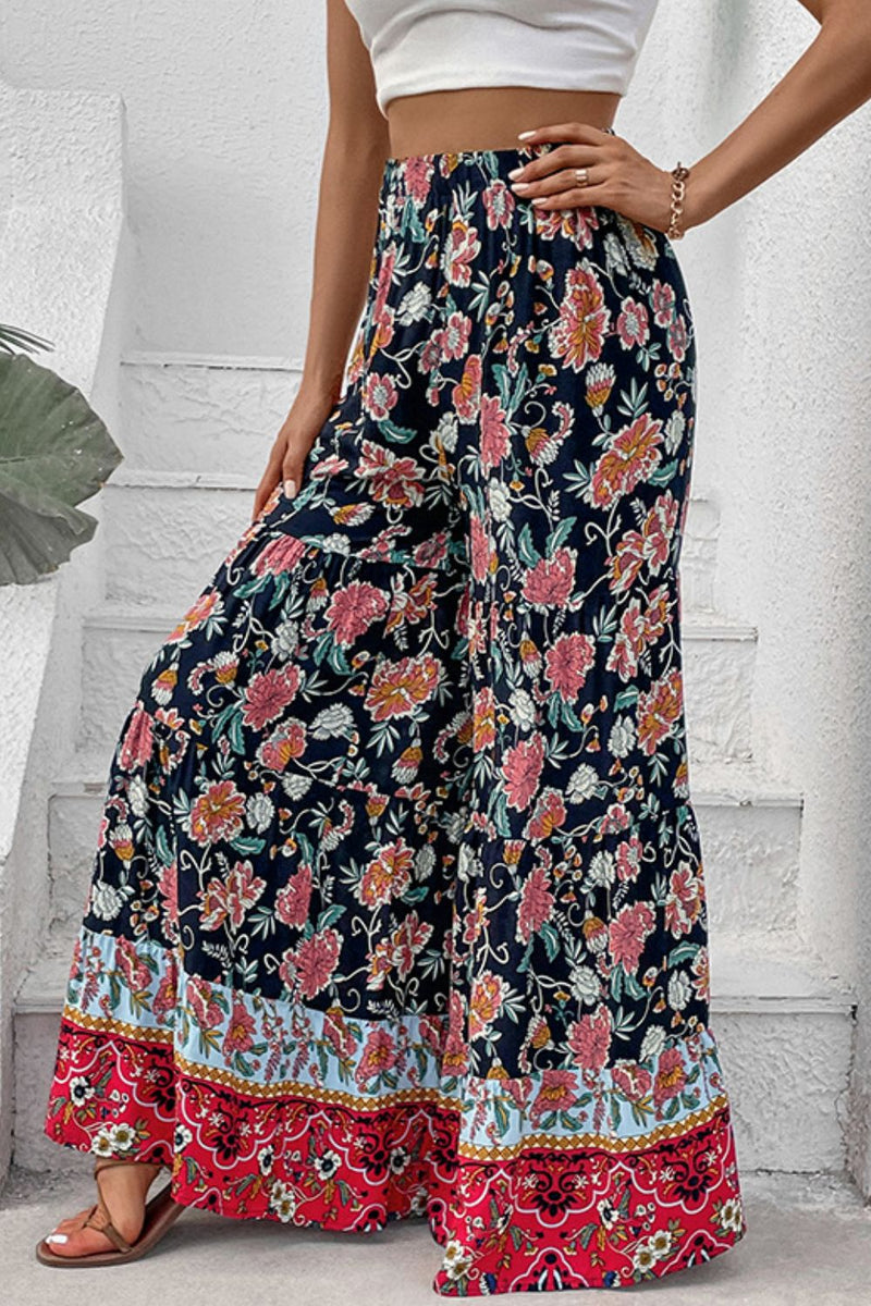 Floral High Waist Palazzo Pants