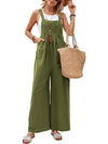 Full Size Square Neck Wide Strap Overalls