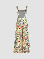 Floral Wide Leg Overalls