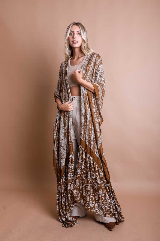 Paisley Tapestry Free Flow Kimono