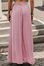 Printed Tied Wide Leg Pants