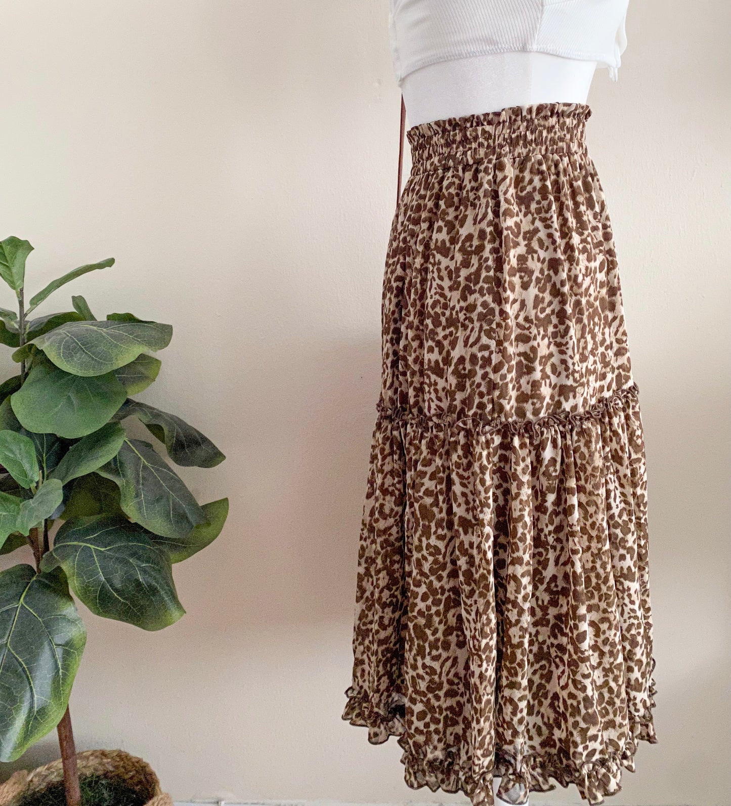 African Safari Ruffle Skirt